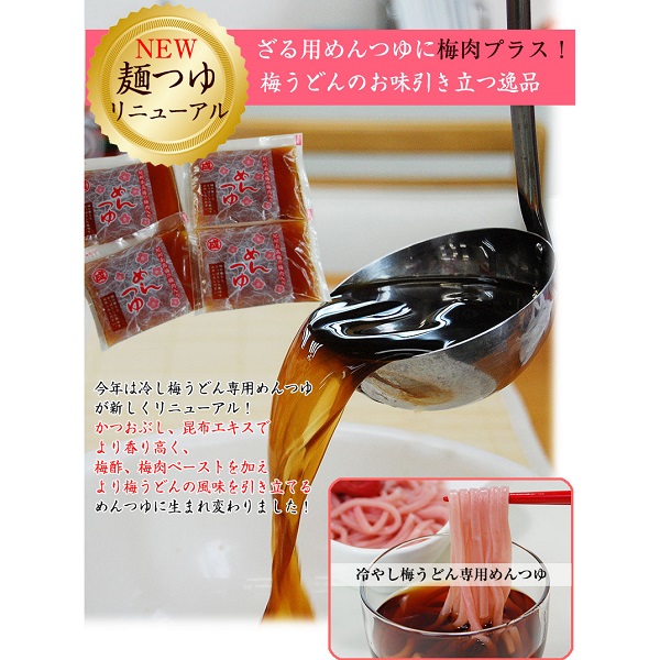 紀州冷し梅うどん 4食スープ付