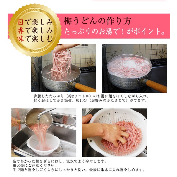 紀州冷し梅うどん 4食スープ付