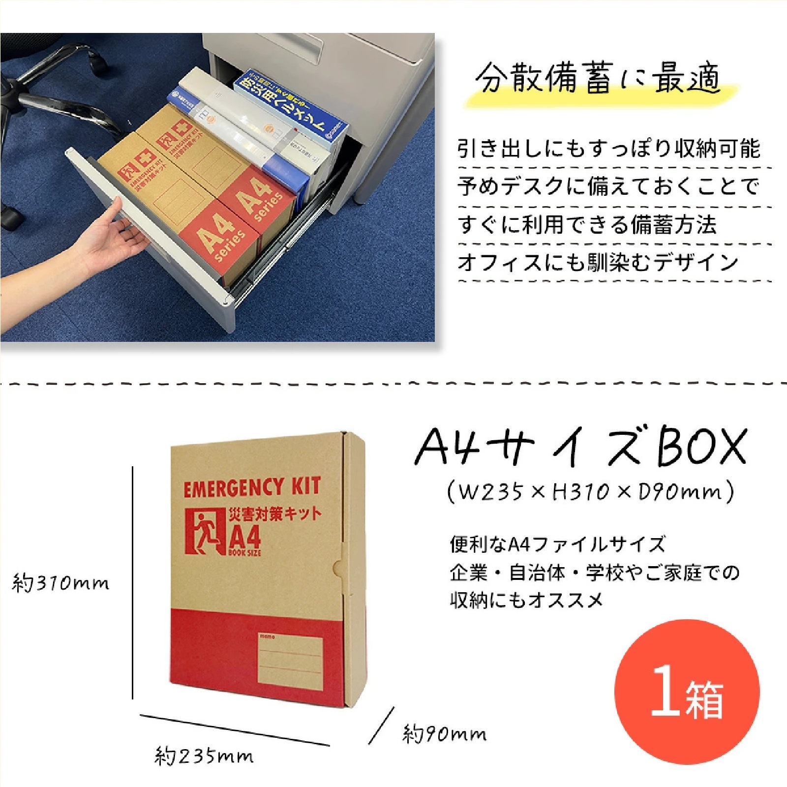 23点 A4防災セット 1人用
