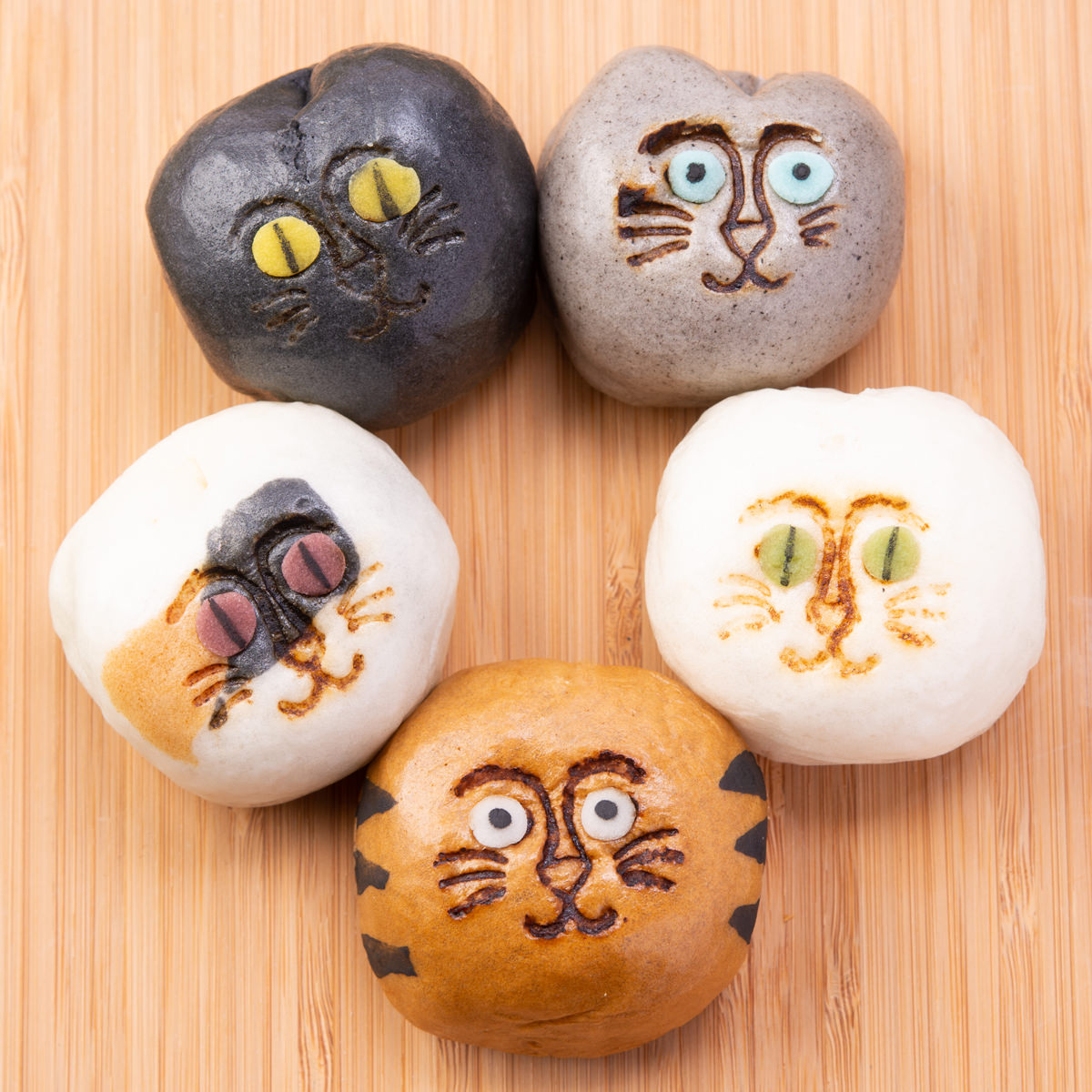 和菓子処 稲豊園 招福猫子まんじゅう 5個入2箱 
