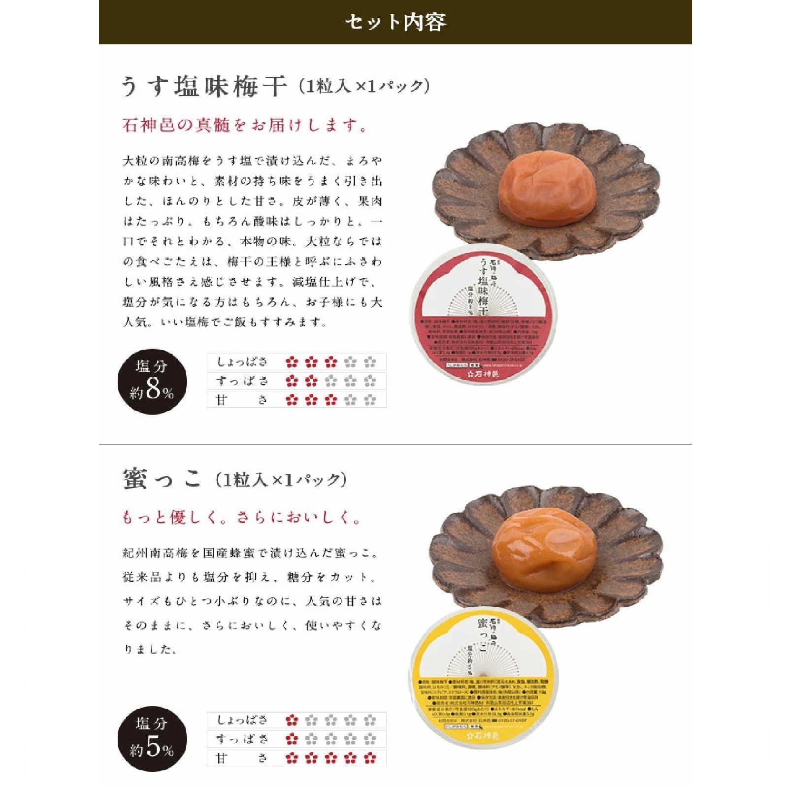 石神邑 南高梅 お試しセットBOX入り 8種