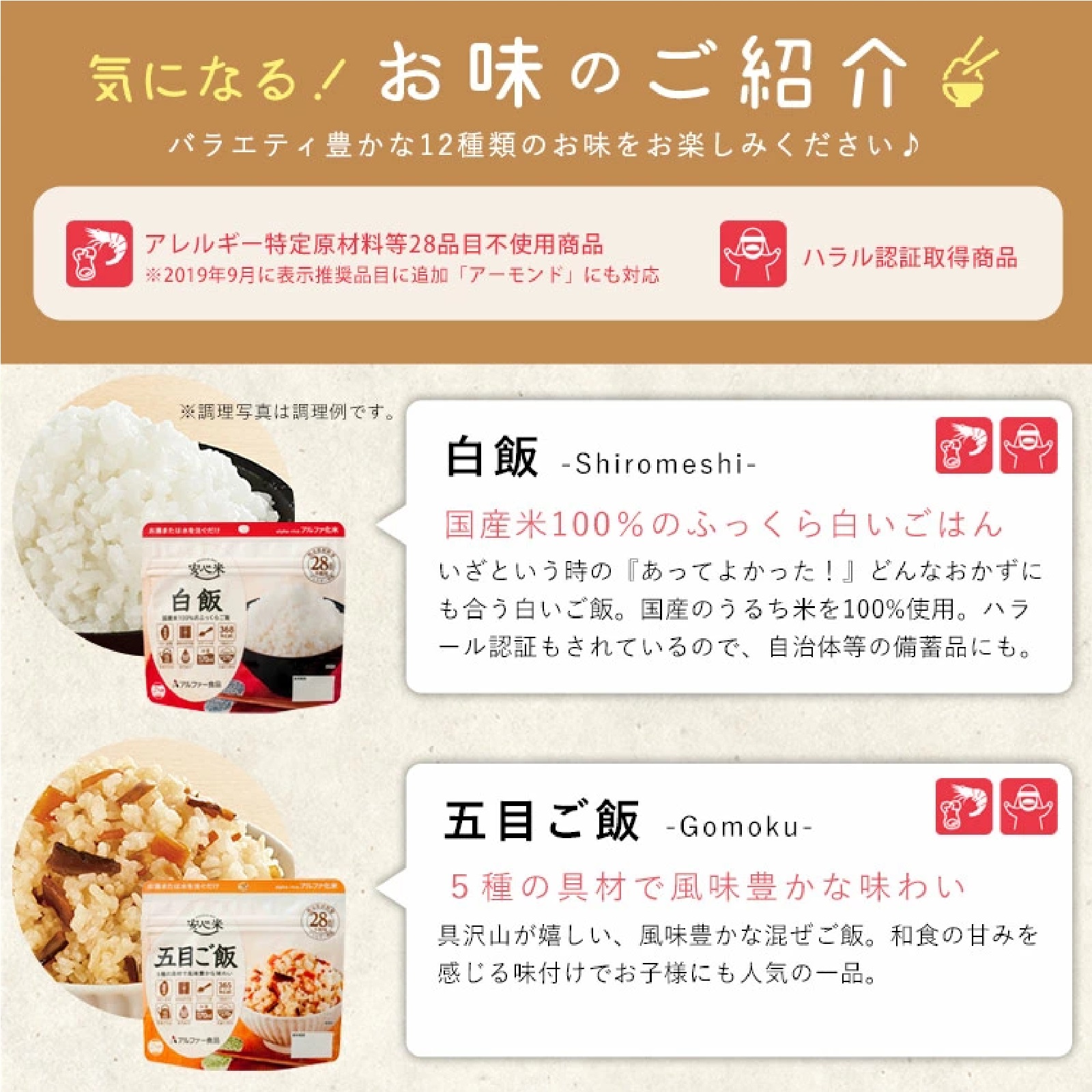 非常食セット 安心米 アレルギー対応 12種 コンプリートセット