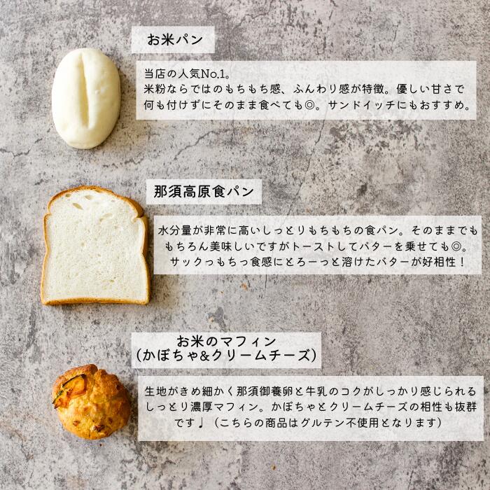 那須のお米のパン屋さん 米粉パン 冷凍 詰め合わせ 9個入り