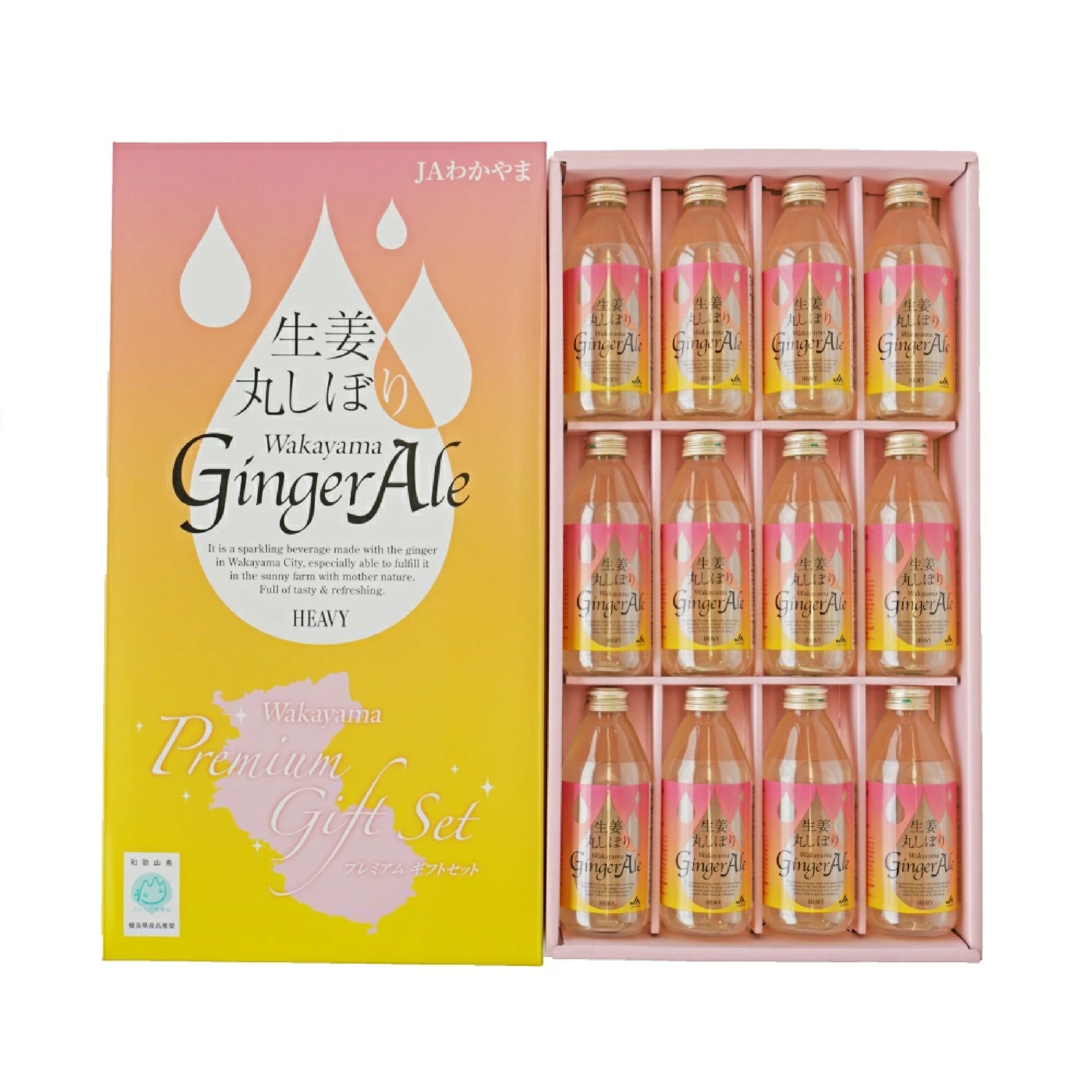 生姜丸しぼり わかやまジンジャーエール プレミアムギフト250ml×12本 