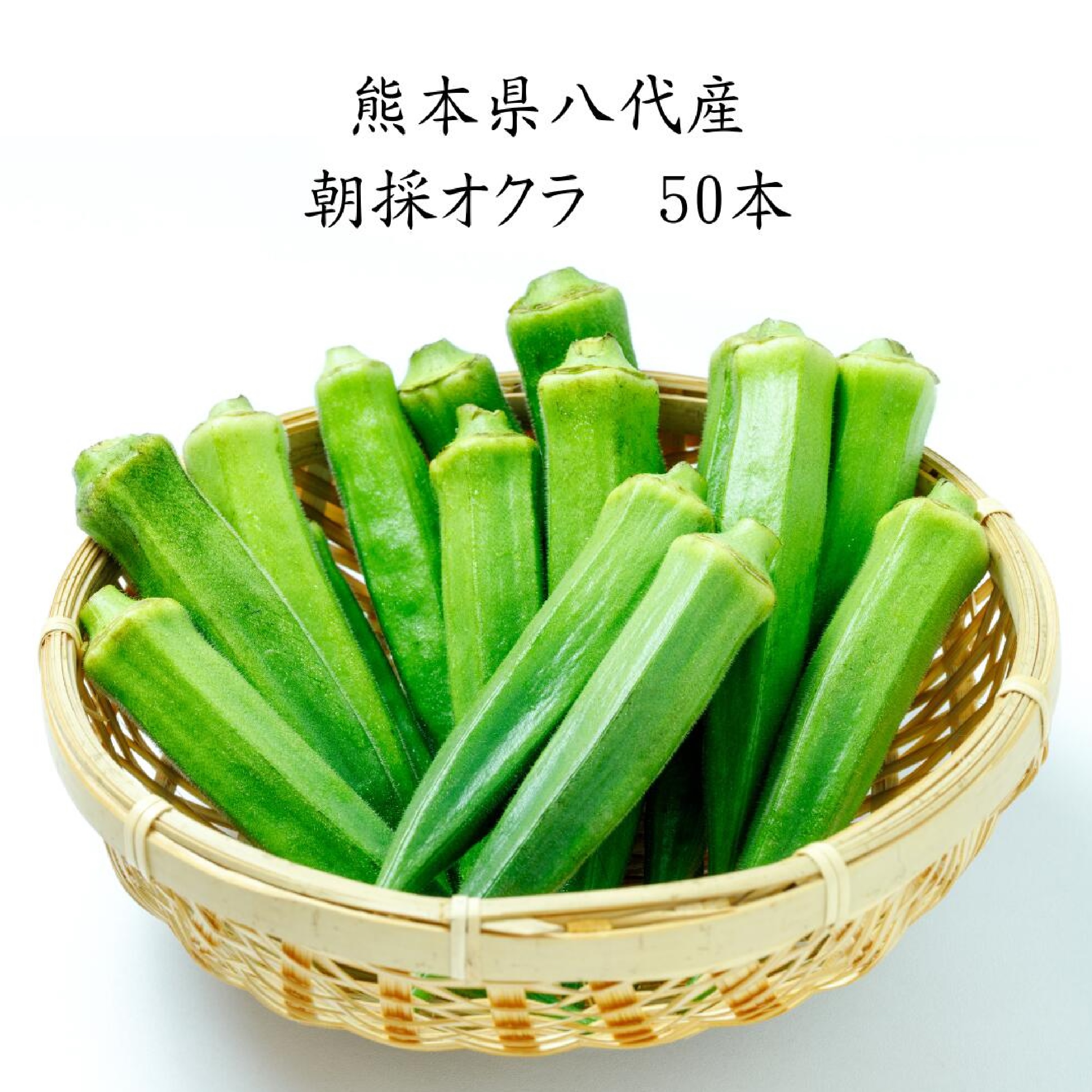 熊本県八代産　生産者直送　朝採おくら　５０本