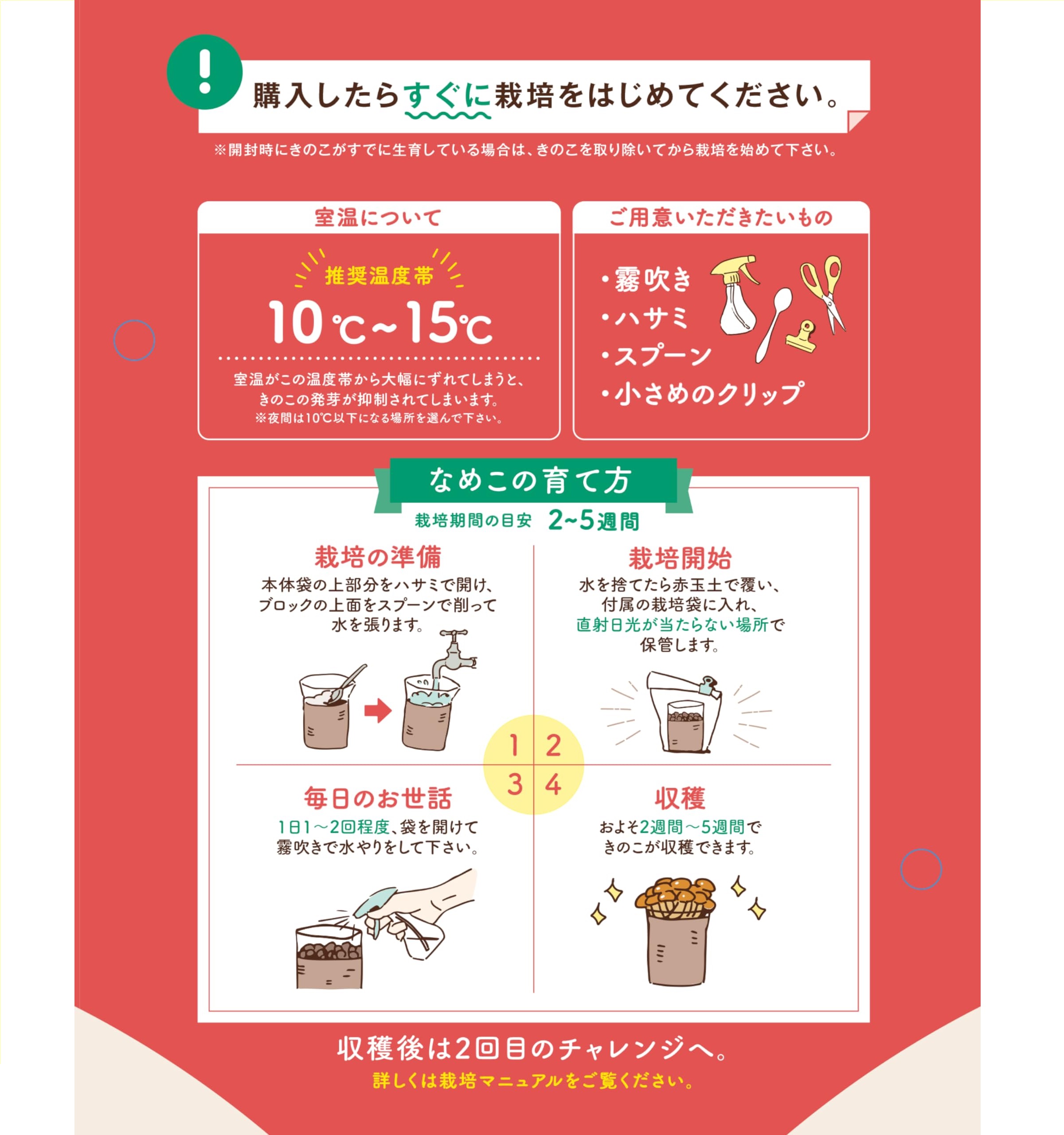 もりのなめこ農園 栽培キット