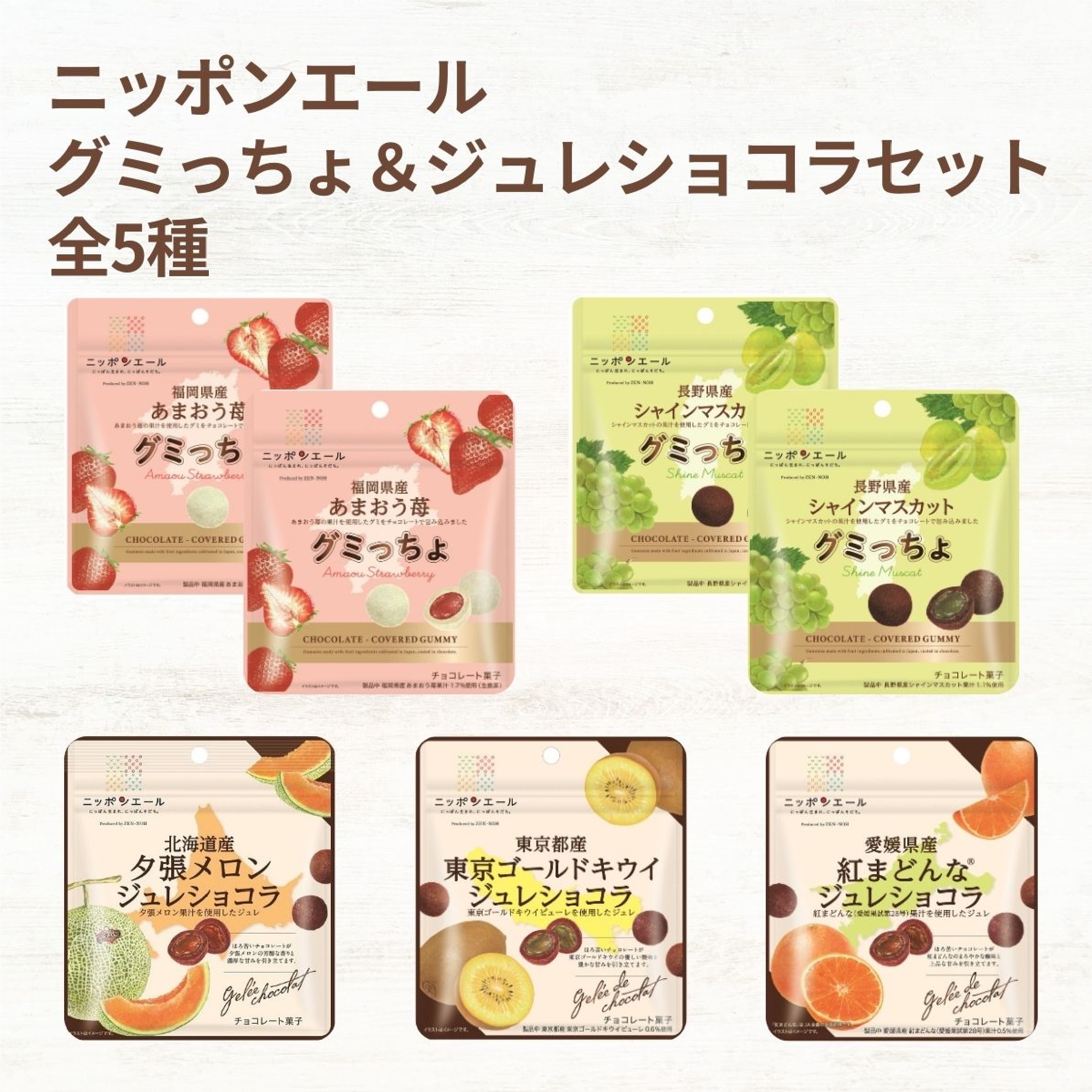 ニッポンエール グミっちょ&ジュレショコラセット（5種類）