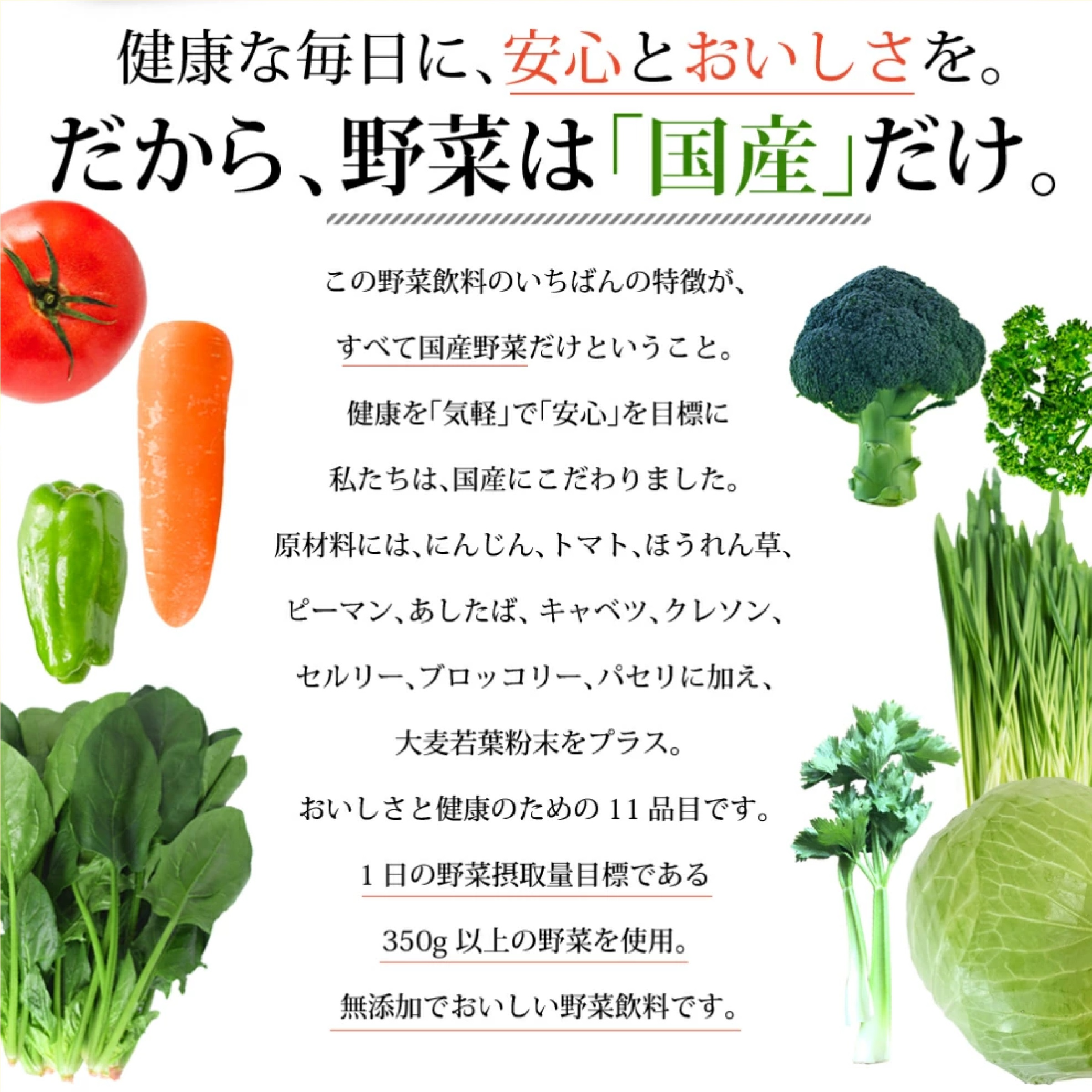野菜ジュース 100％ ジューシー ぎゅっと日本の野菜 【125ml紙×24本入】