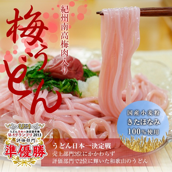 紀州冷し梅うどん 4食スープ付