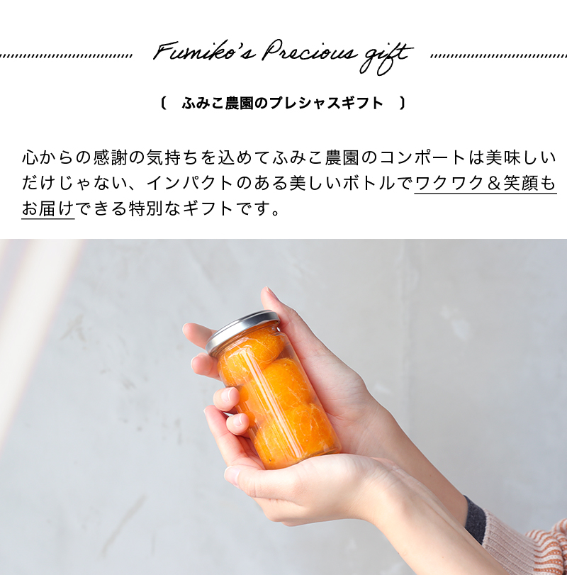 和歌山県産 果実の宝石箱 フルーツコンポート ハーフ3本セット